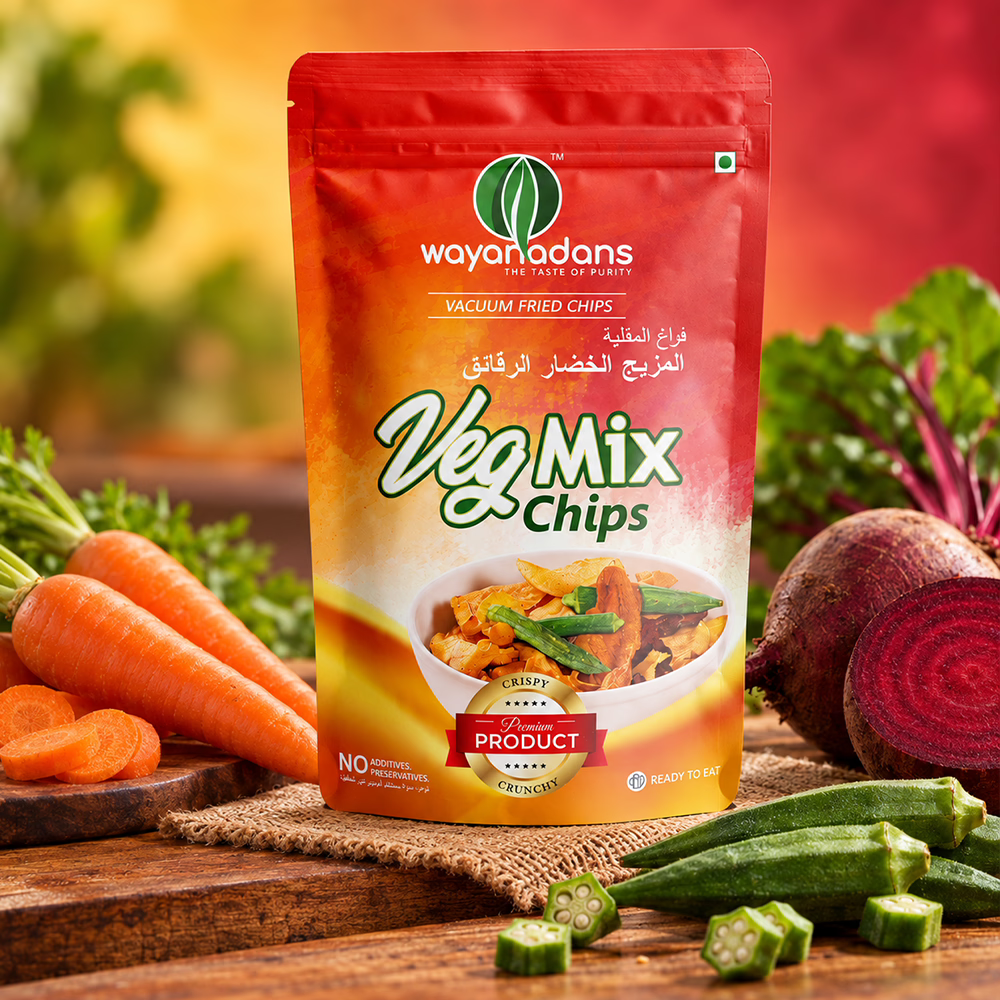 Vacuum fried veg mix chips 40g